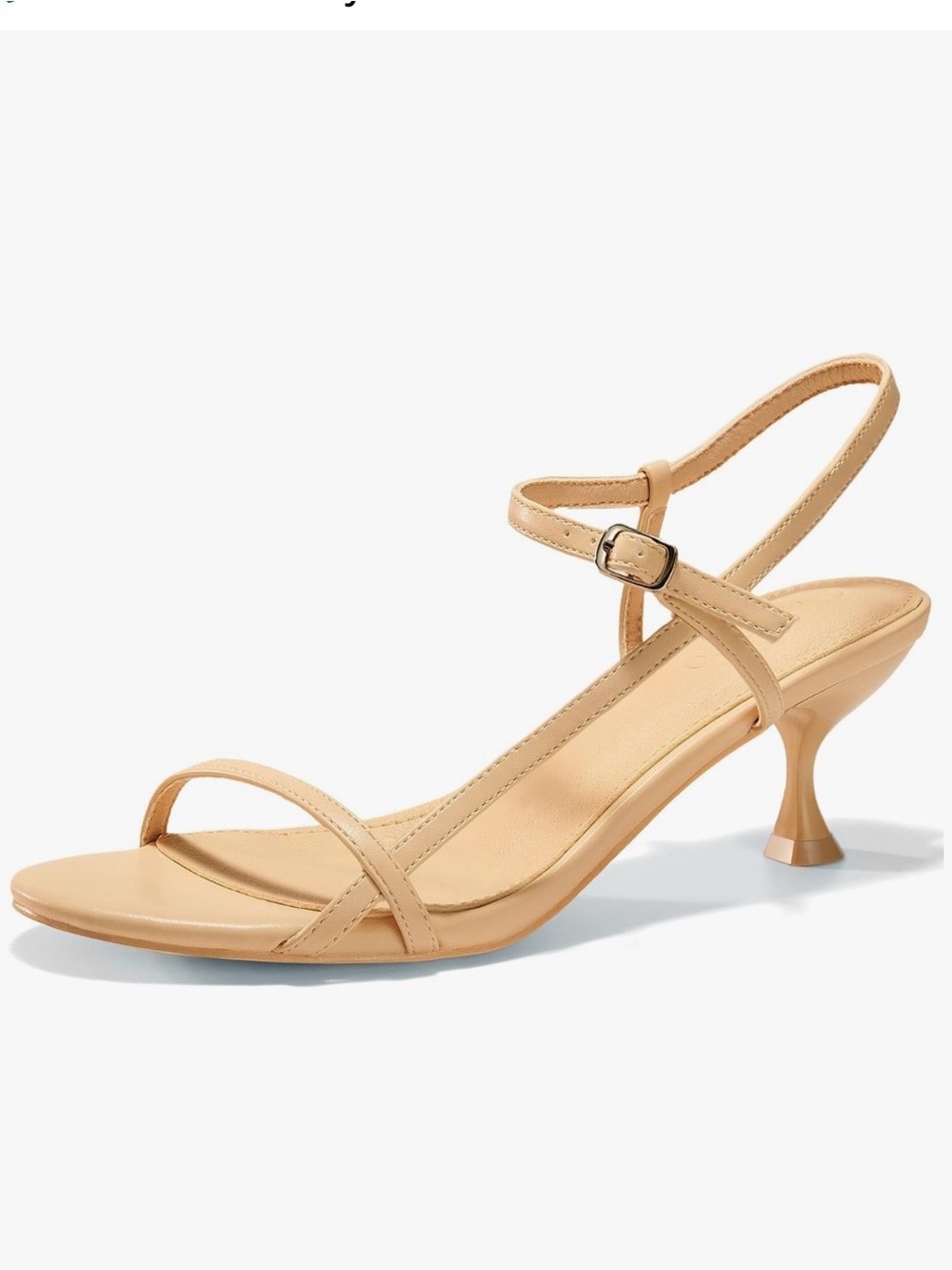 Strappy Kitten Heel Sandals in Nude NWT